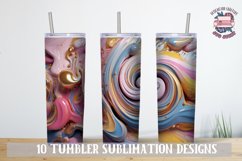 3D Tumbler wrap bundle Liquid 3D Gold Abstract Galaxy Product Image 9