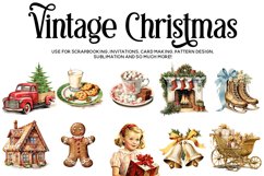Christmas Clipart, Vintage Christmas Clipart Bundle Product Image 5
