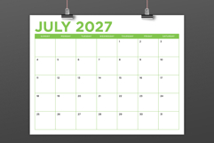 2027 8.5 x 11 Inch Bold COLOR Calendar Template Product Image 4