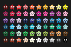 Cute Smiling Star Clip Art Set Product Image 4