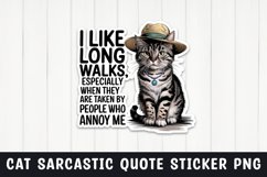 Sarcastic cat quote sticker design png Product Image 1
