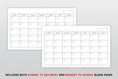 8.5x14 Inch Blank Calendar Template Product Image 3