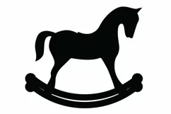 Rocking horse svg, rocking horse clipart, Cricut, Silhouette Product Image 3