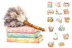 Watercolor Housekeeping Clipart Bundle Product Image 3