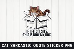 Sarcastic cat quote sticker design png Product Image 1