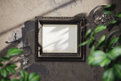 Old Wooden Photo Frame on the Wall Mockup Product Image 3