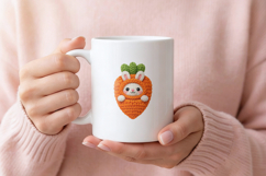 Knitted Easter Bunny Carrot PNG Product Image 3