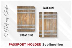 Wooden Barrel pattern - Passport Holder sublimation. Product Image 3