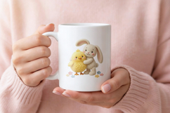 Easter Bunny and Chick 3D PNG Product Image 3