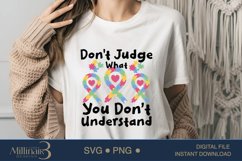 Don&#039;t Judge Be Understand Infinity Pride Autistic Awareness Product Image 3