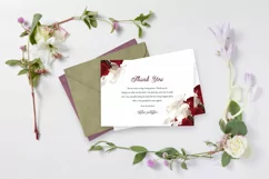 Floral Funeral Thank You Card, Ms Word & Photoshop Template Product Image 1