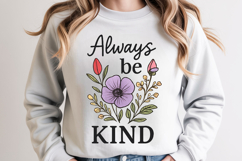 Positive quote with watercolor floral t-shirt sublimation Product Image 1