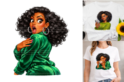 Sassy Black Woman Bathroom Wall Art PNG Product Image 3