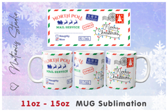 Funny Christmas Santa&#039;s Mail Design - 11oz-15oz Bottom Mug. Product Image 3
