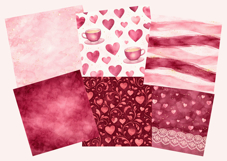 Romantic Hearts &amp; Roses Backgrounds Product Image 4
