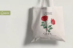 Birth Month June Flower Watercolor Clipart Sublimation Product Image 3