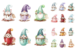 Christmas Gnome Cocoa Mug Sublimation Product Image 3