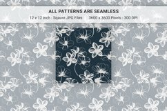 Luxury Floral Line Art Seamless Pattern Product Image 3