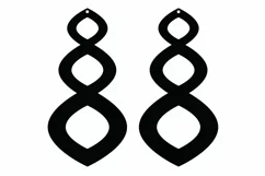 Swirl earrings svg, swirl earrings dxf, Cricut, Silhouette Product Image 3