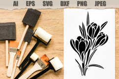 Stencils Crocus Flowers Product Image 3