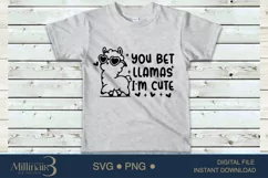 You Bet Llamas I'm Cute Zoo Animals SVG Product Image 3