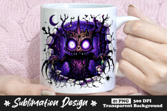 Dark Purple Tree Monster Clipart Sublimation PNG Product Image 1