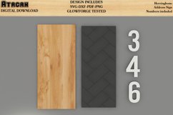Herringbone Address Sign numbers included SVG files 668 Product Image 5
