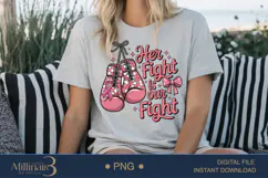 Breast Cancer Her Fight Is Our Fight PNG | Boxing Gloves Product Image 3