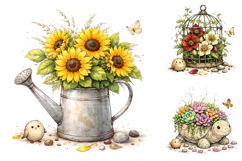 Watercolor Spring Floral Clipart Bundle Product Image 3