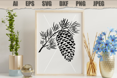 Stencil Pine Cone Branch Product Image 3