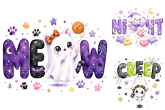 Halloween Ghost Sublimation PNG Bundle Product Image 3
