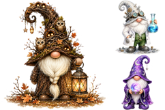 Halloween Gnome Clipart Bundle, Spooky Sublimation PNG Product Image 3