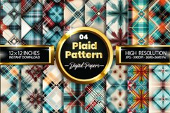 Plaid Seamless Pattern Digital Papers V4, Plaid Pattern Product Image 1