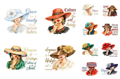 Elegant Watercolor Woman Sublimation Clipart Product Image 3