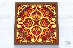 3D Mandala SVG file, Layered Mandala SVG DXF - M245 Product Image 3