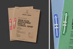 US Letter Plastic File Fastener Document Mockup Product Image 3