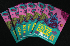 Space Psychedelic Rock Illustrated Flyer Product Image 4