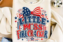 Little Miss Firecracker 4th PNG Product Image 1