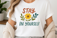 Positive quote with watercolor floral t-shirt sublimation Product Image 1