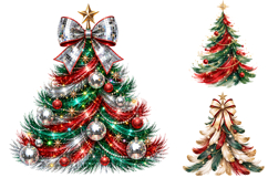 Christmas Tree Clipart Bundle, Holiday Sublimation PNG Product Image 3