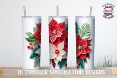 3D Sublimation Tumbler wrap Christmas flowers bundle paper Product Image 4