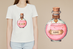 Watercolor Love Potion Bottles Clipart Product Image 3