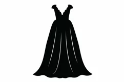 Wedding dress svg, evening dress svg, Cricut, Silhouette Product Image 3