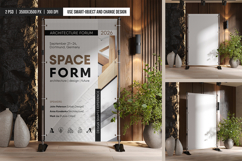 Indoor Telescopic Event Banner Stand Mockup Product Image 3