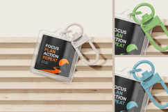 Square Acrylic Keychain Mockup Product Image 3
