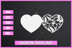 Valentine Card SVGs, Happy Valentine's greeting card SVG Product Image 1