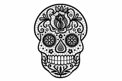 Sugar skull svg, floral skull, day of the dead, Cricut Product Image 3