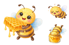 Cute Bumble Bee Clipart Bundle Product Image 3