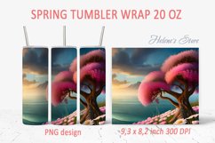 Spring tumbler wrap | Tumbler sublimation 20 oz Product Image 1