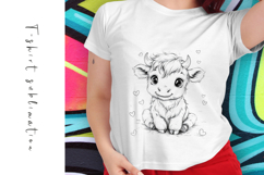 Highland Cow SVG Design for T-Shirts and Mugs Product Image 1